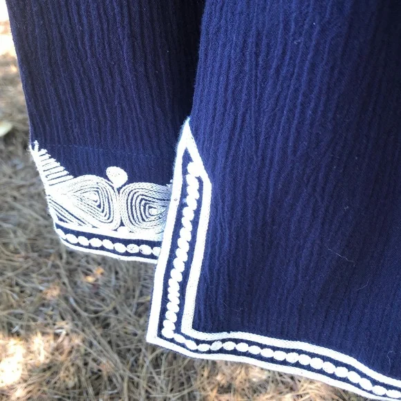 HP! TORY BURCH Aleksi navy and white embroidered tunic. Size 12. NWT! - Picture 16 of 16
